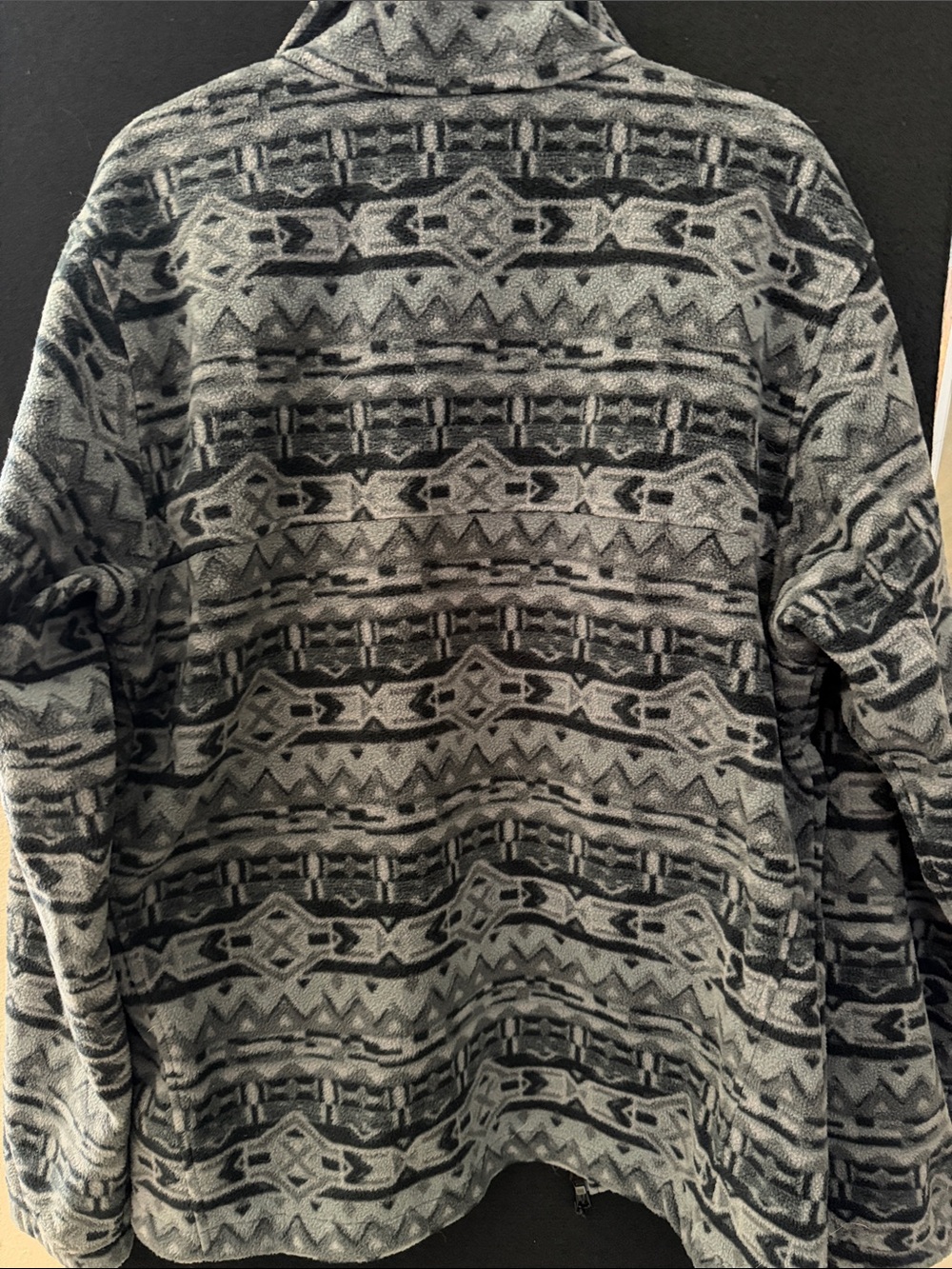 Columbia Men's Black & Gray Patterned Full-Zip Fleece Jacket - Picture 6 of 6